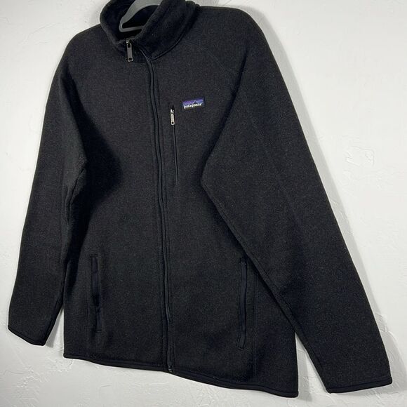 🔥🔥 PATAGONIA Black Designer Full-Zip Fleece Jacket Men Size LARGE - EXCELLENT - Picture 3 of 11
